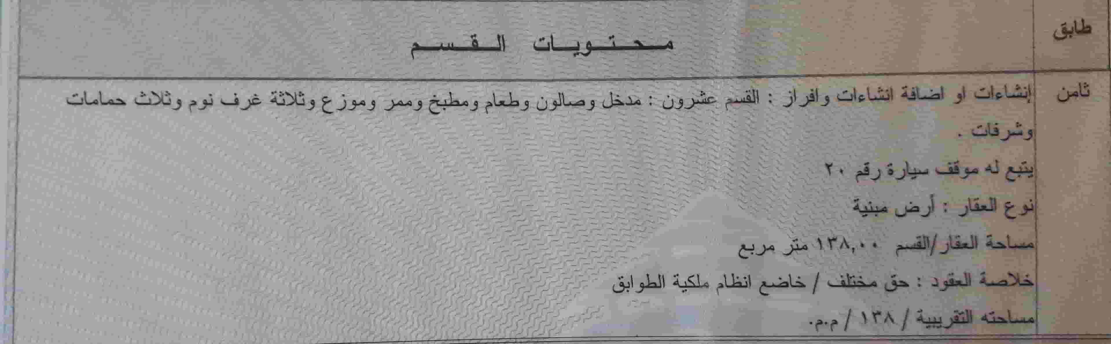 شقة للبيع في الشياح