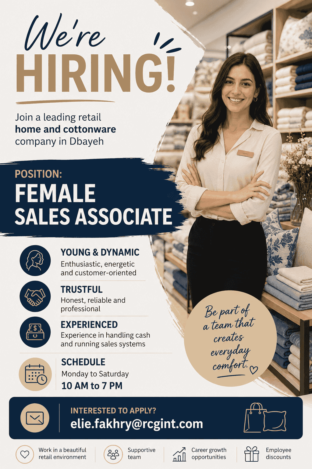 Female Showroom Sales Representative