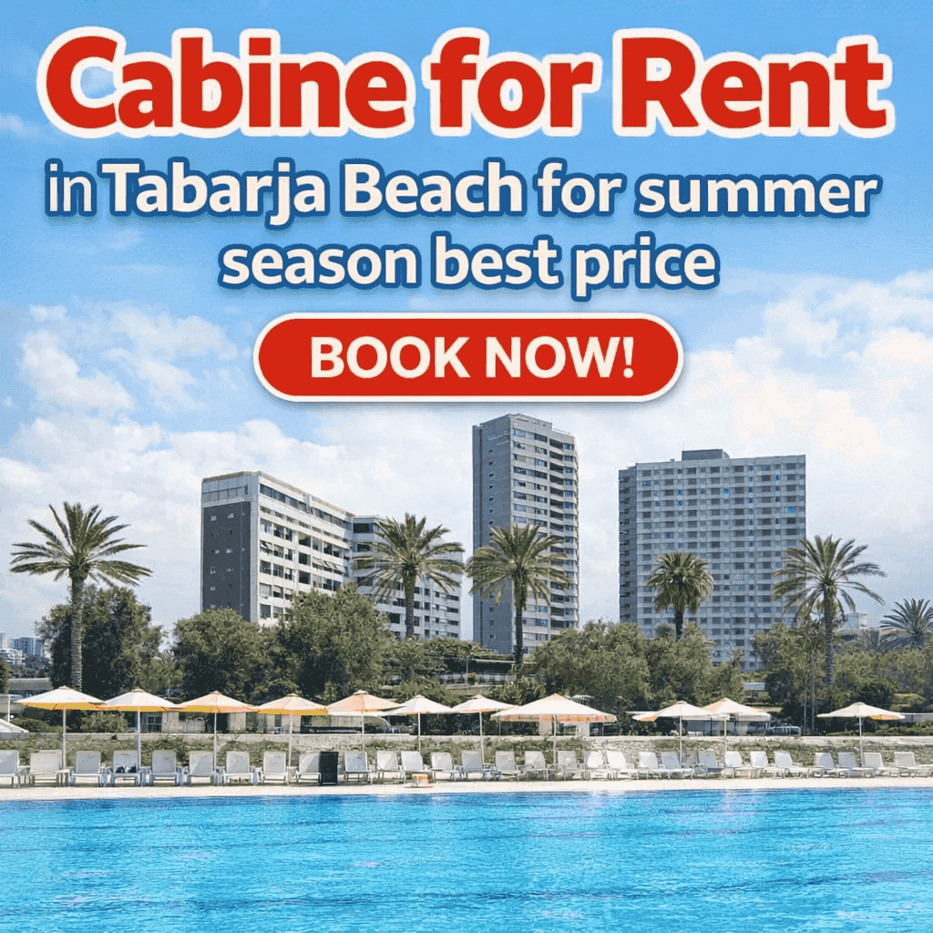 Cabine for Rent in Tabarja Beach for Summer Season