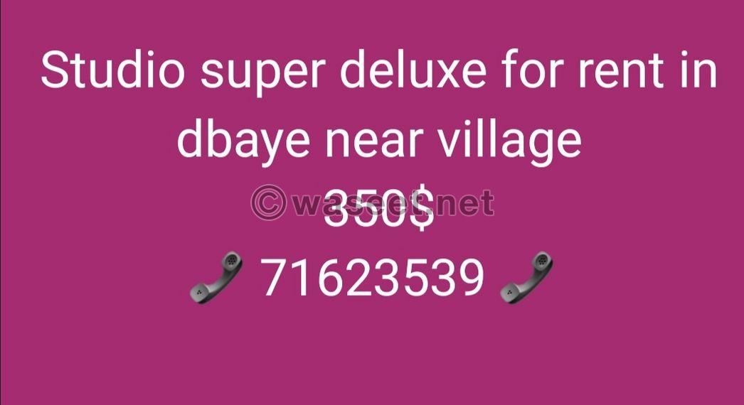Studio super deluxe for rent in dbaye near village  0