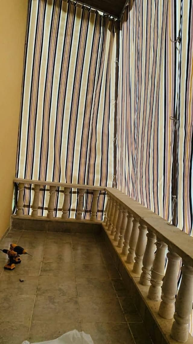 Indoor and outdoor curtains, tents