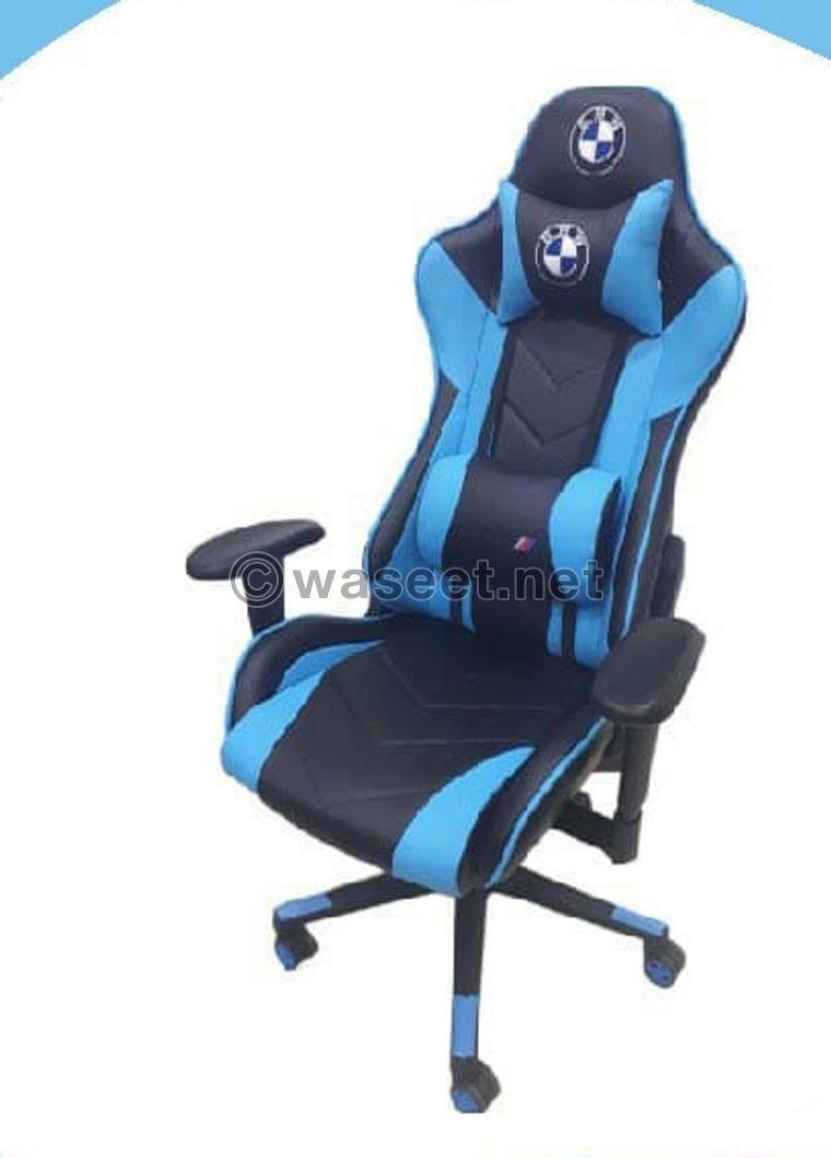 office chair blue and black color 0