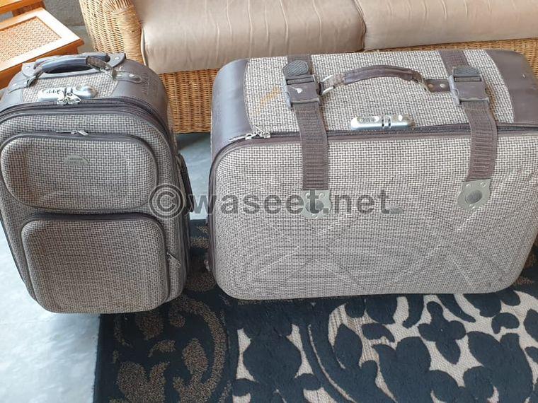 One set of two travel bags  0