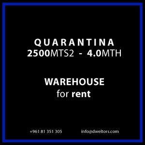 Warehouse for rent in QUARANTINA   2600 MT2  