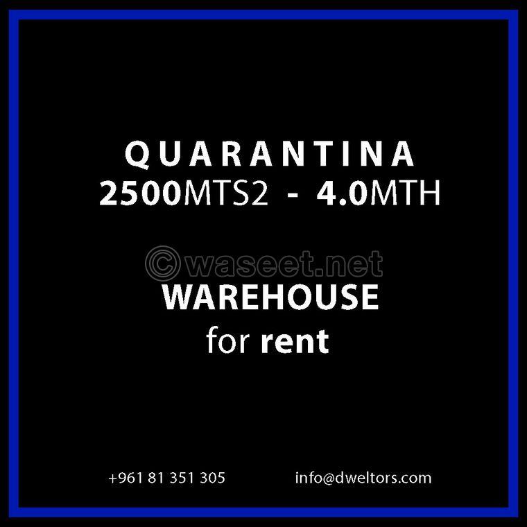 Warehouse for rent in QUARANTINA   2600 MT2   0
