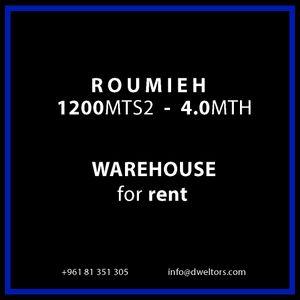Warehouse for rent in ROUMIEH  1200