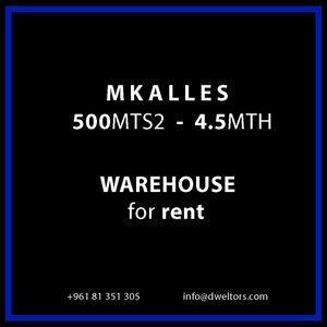 Warehouse for rent in MKALLES  