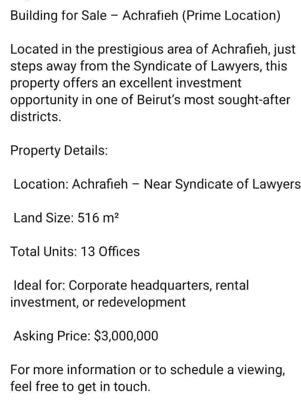 Building for sale Building for sale