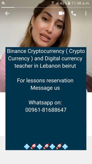 Binance Cryptocurrency and Digital currency teacher in Lebanon